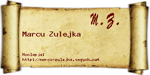 Marcu Zulejka névjegykártya